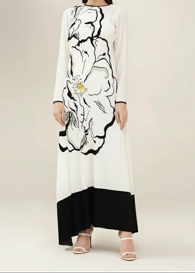 SMT W954- Digital Printed 2pc Karandi Dress.