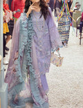 SMT S373-Shifli Heavy Embroidered in Laser cutwork & 3D flowers 3pc lawn dress with Silk dupatta.