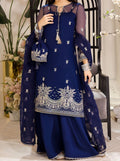 SMT W284-Embroidered 3pc organza dress with Embroidered organza duppata.