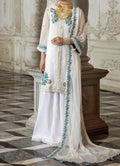Daisy White - embroidered chiffon unstitched 3Pc Suit