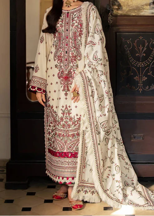 SMT Z-(W801) - Stitched Embroidered 3pc Marina Dress With Embroidered Marina Shawl.