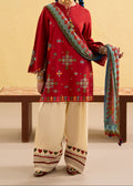 SMT W750-Embroidered 3pc Marina Dress With Printed Shawl.