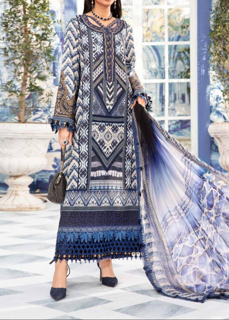SMT S894-Digital Printed 3pc Lawn Dress with Digital Printed Lawn Dupatta.