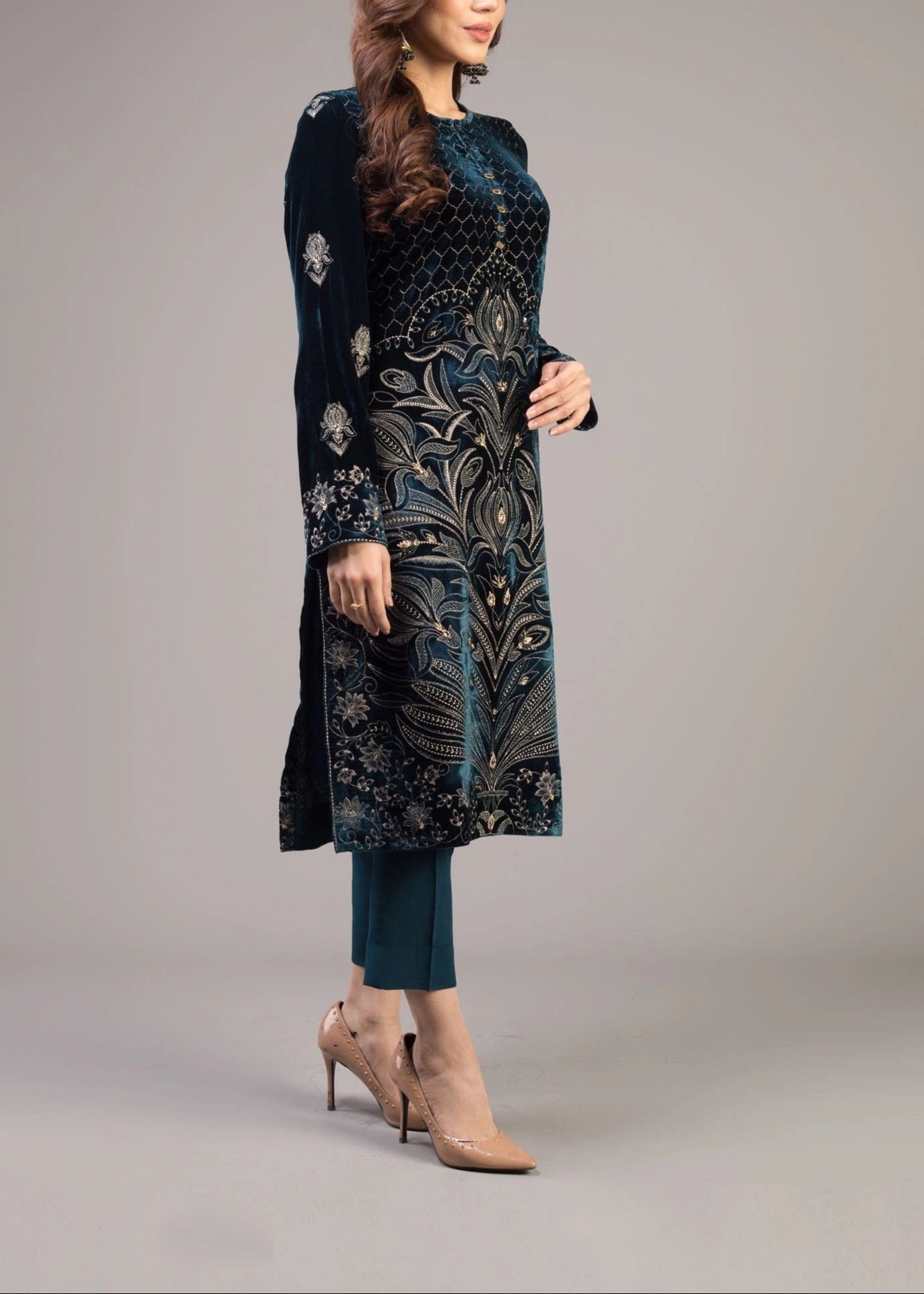 SMT W24 - Embroidered Velvet Shirt.
