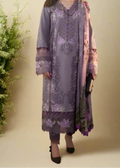 SMT W920-Embroidered 3pc CHIKANKARI Marina Dress With Printed Shawl.