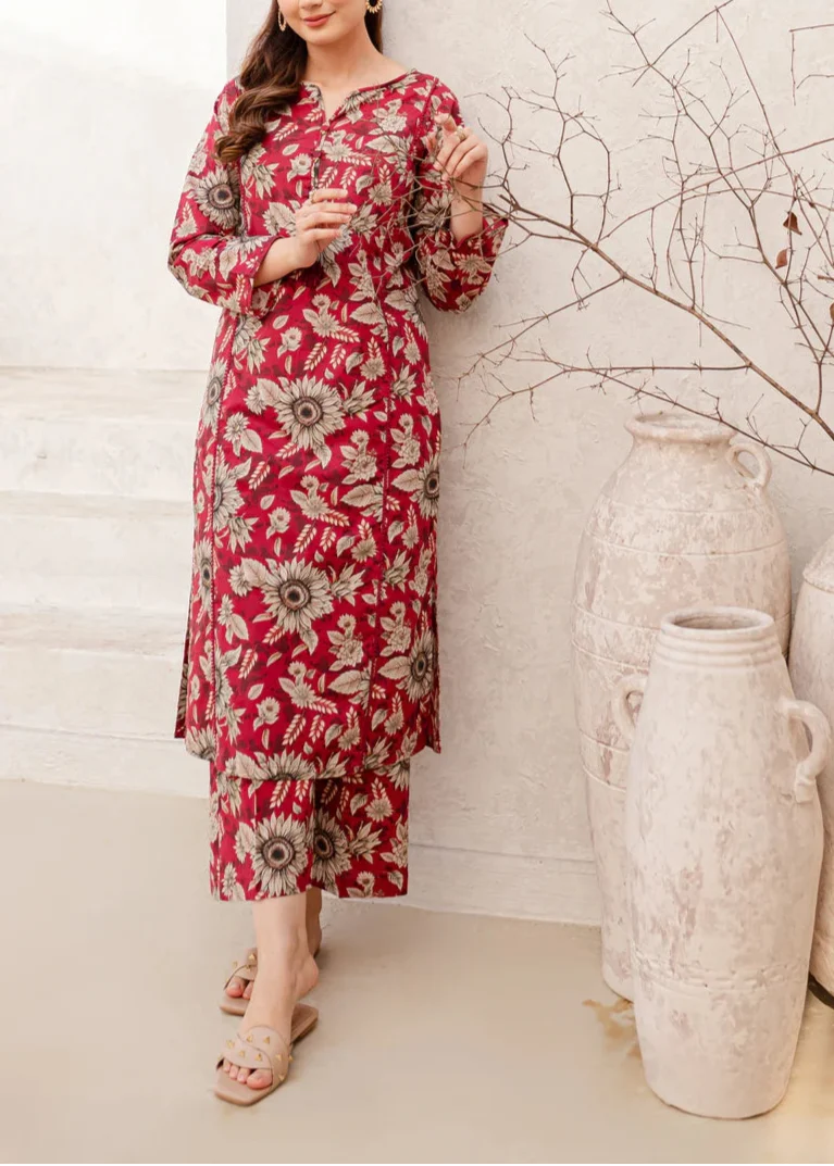 SMT W614-Printed 2pc Karandi Dress