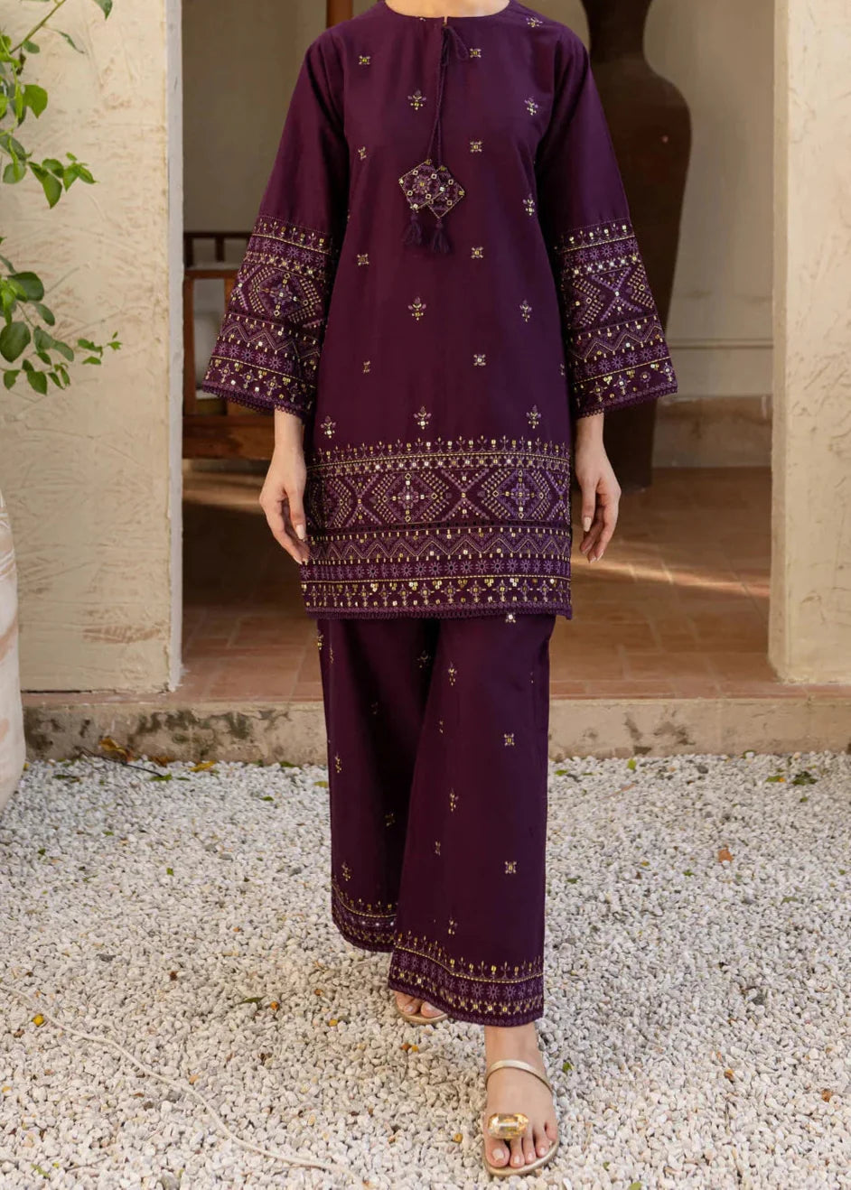 SMT W719-Embroidered 2pc Marina Dress