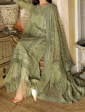 SMT W265- Embroidered 3pc linen dress with Embroidered Organza dupatta.