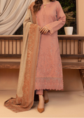 SMT W830-Embroidered 3pc Marina Dress With Printed Shawl.