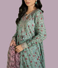 SMT W469-Printed 3pc karandi Dress With Printed karandi Shawl.