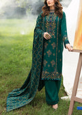SMT W490-Embroidered 3pc marina dress with Embroidered marina shawl.
