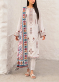 SMT S1062-Embroidered 3PC Lawn Dress  With Printed Munar Dupatta.