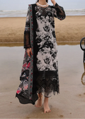 SMT S1289 - Printed & Embroidered 3pc Lawn Dress With Digital Printed Chiffon Dupatta.