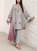 SMT S1063-Embroidered 3PC Lawn Dress With Printed Munar Dupatta.
