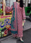 SMT S1029-Embroidered 3PC CHIKANKARI Lawn Dress With Printed Munar Dupatta.