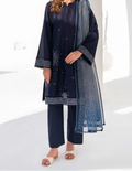 SMT Z(S1193)- Stitched Embroidered 3pc Lawn Dress With Printed Munar Dupatta.