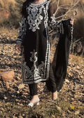SMT W736-Embroidered 3pc Marina Dress With Embroidered Chiffon Dupatta