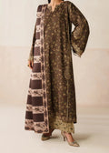 SMT W765 - Digital Printed 3pc Karandi Dress With Digital Printed Karandi Shawl.