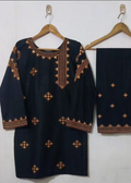 SMT W487-Embroidered 2pc khaddar dress.