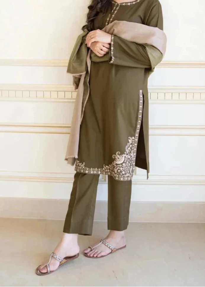 SMT S1280-Embroidered 2pc Lawn Dress