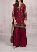 SMT S911-Embroidered 3PC Lawn Dress With Printed Munar Dupatta.