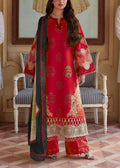 SMT S970-Embroidered 3PC CHIKANKARI Lawn Dress With Printed Munar Dupatta.