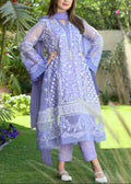 SMT S838-Embroidered 3pc organza dress with Dyed Organza Dupatta.