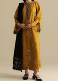 SMT W845-Embroidered 3pc Marina Dress With Printed Shawl.