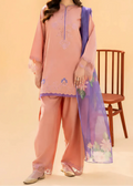 Grace S1506 - Embroidered 3pc CHIKANKARI Lawn Dress With Printed Chiffon Dupatta.