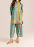 SMT W923 -Digital Printed 2pc Silk Dress.