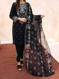 SMT S540-Embroidered 3pc lawn dress with Embroidered Organza dupatta.