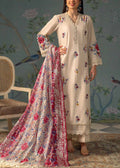 SMT S1013-Embroidered 3pc Lawn dress with Printed Munar Dupatta.