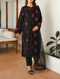 SMT S783-Embroidered 3pc lawn dress with Embroidered chiffon dupatta.