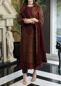 SMT Z-(S665) - Stitched Embroidered 3PC Lawn dress with Embroidered chiffon dupatta.