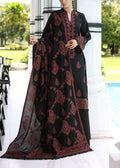 SMT W504-Embroidered 3pc marina dress with Embroidered marina shawl.