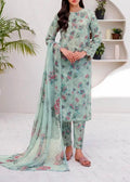 SMT S981-Digital Printed 3pc Lawn Dress with Digital Printed Lawn Dupatta.
