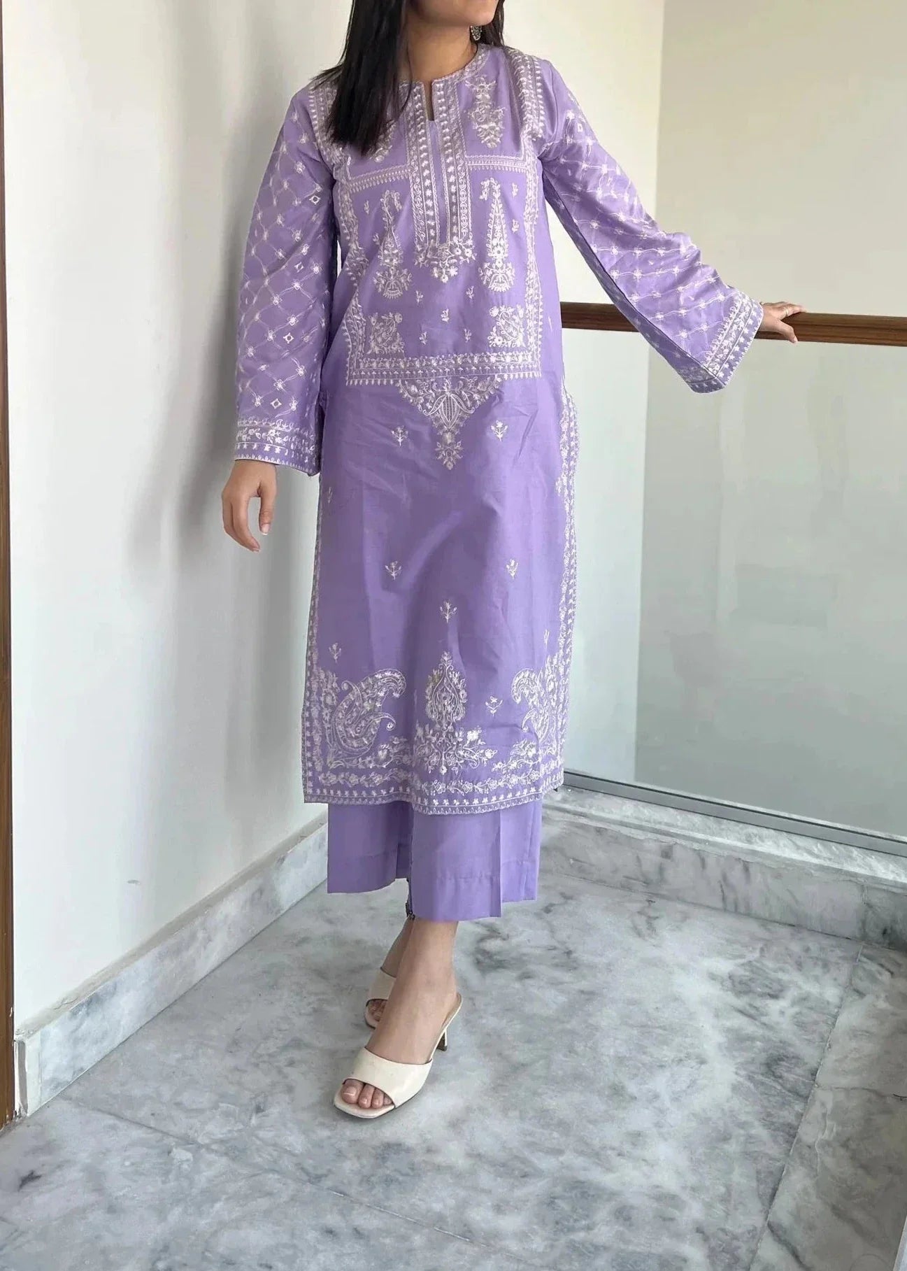 SMT Z-(W546) - Stitched Embroidered 2Pc Marina Dress.