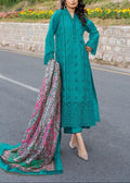 SMT S954-Embroidered 3PC CHIKANKARI Lawn Dress With Printed Munar Dupatta.
