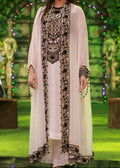 SMT W988- Embroidered 3pc Linen Dress with Embroidered Chiffon Dupatta.