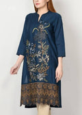 SMT W646-Embroidered 2pc Linen Dress.