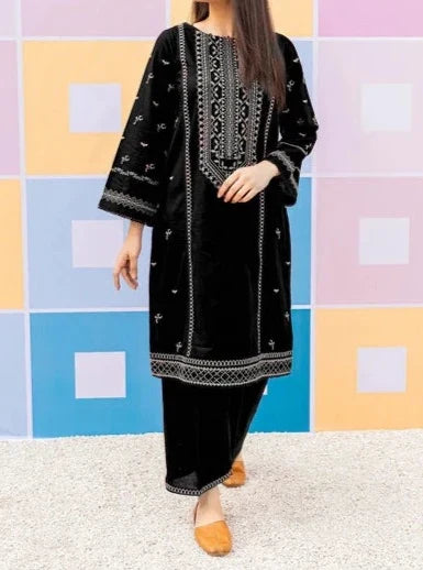 SMT S673-Embroidered 2pc lawn dress