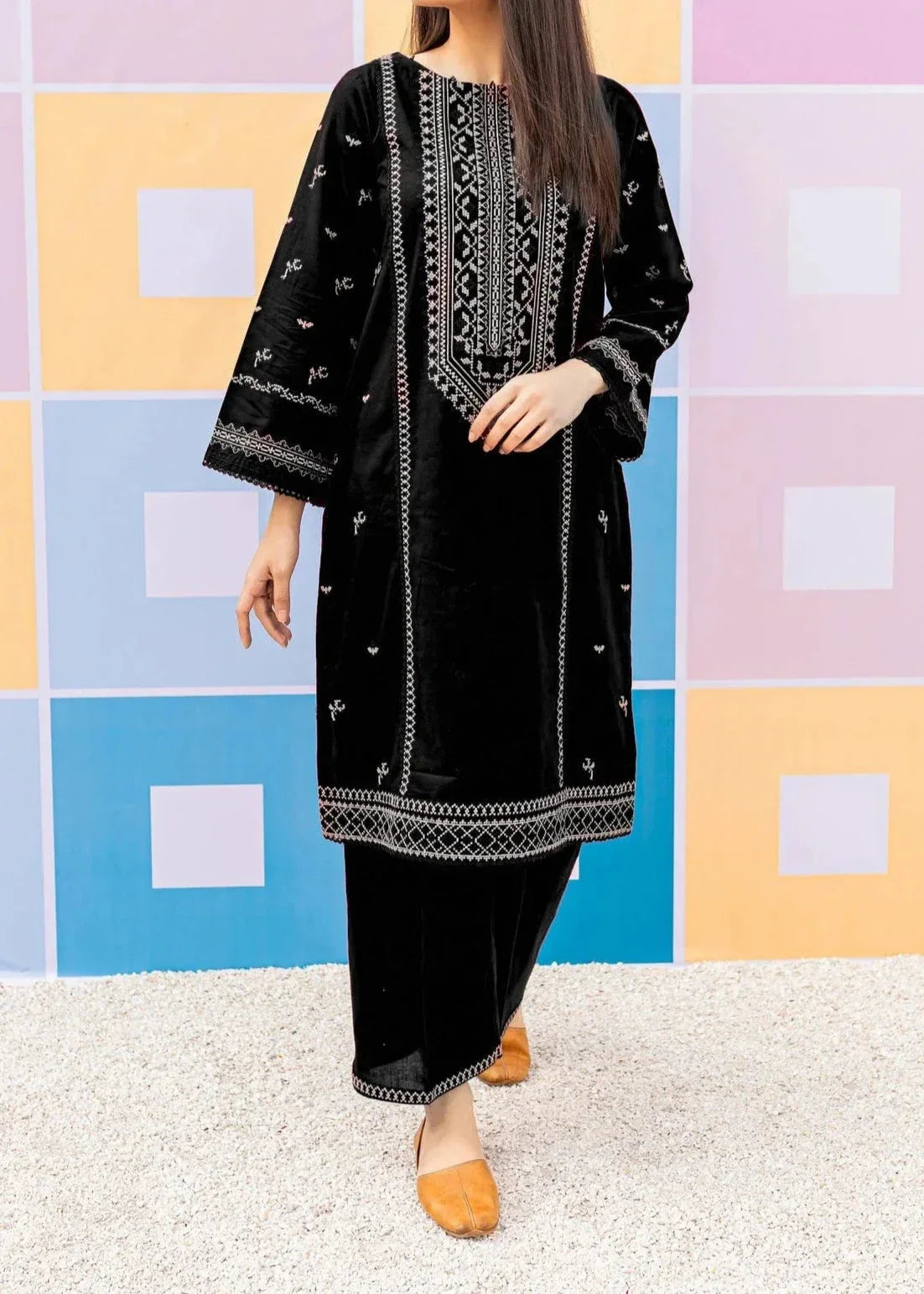 SMT W754 - Embroidered 2pc marina dress