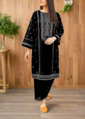 SMT W571- Embroidered 2pc linen dress.