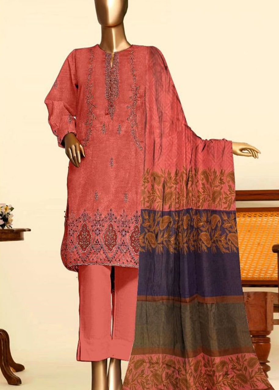 SMT S831-Embroidered 3PC Lawn with Printed Munar Dupatta.
