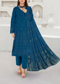 SMT S1023-Embroidered 3PC CHIKANKARI Lawn Dress With Printed Lawn Dupatta.