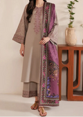SMT Z-(W755 ) - Stitched Embroidered 3pc Marina Dress With Printed Shawl.