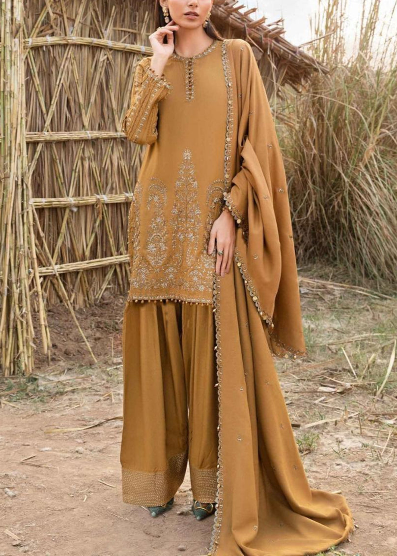 SMT S959-Embroidered 3PC Lawn Dress With Embroidered Lawn Dupatta.