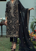 SMT W648-Embroidered 3pc Linen Dress with Embroidered Chiffon Dupatta.
