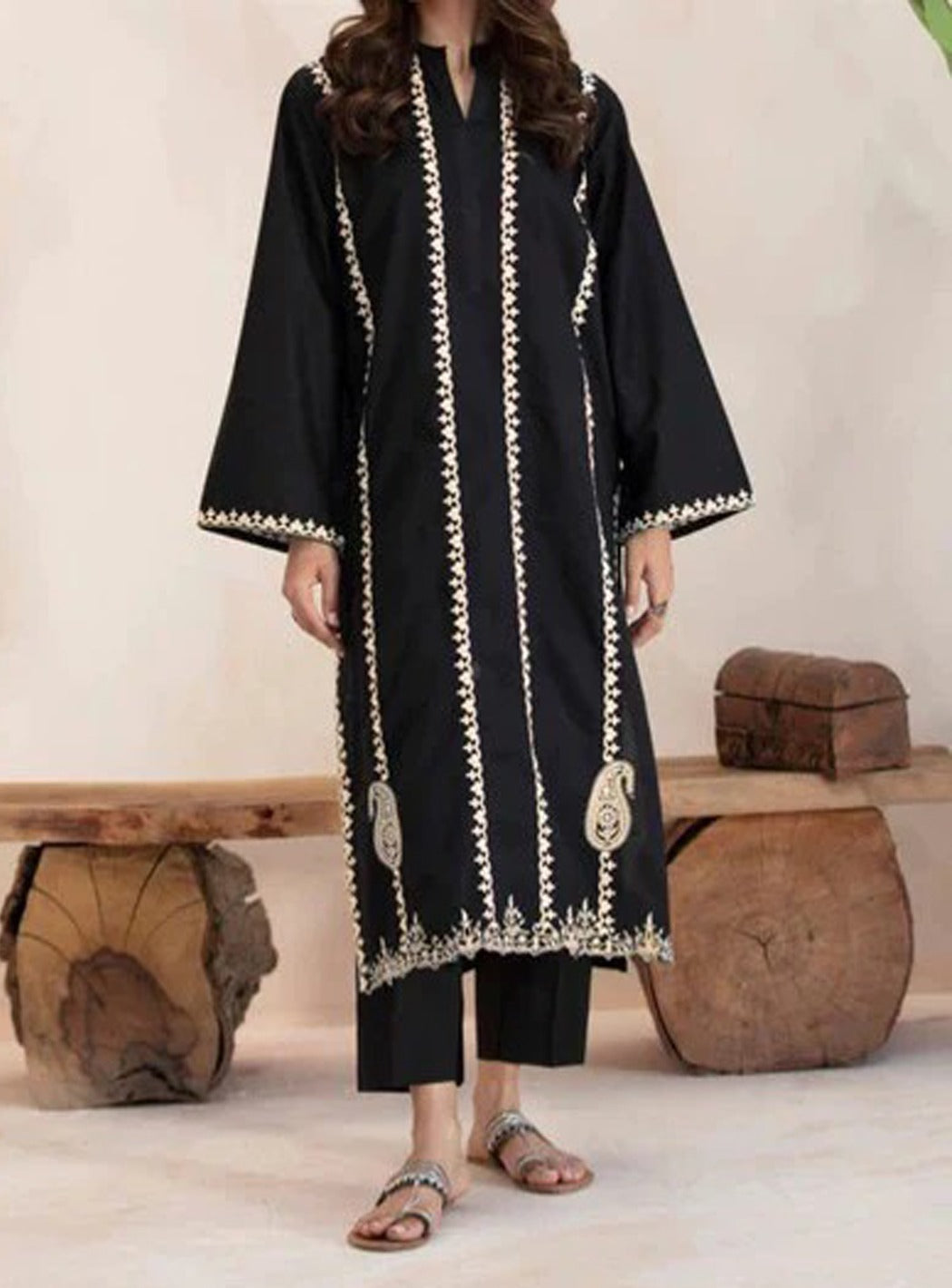 SMT W178-Embroidered 2pc marina dress