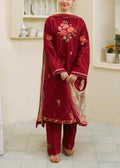 SMT S878-Embroidered 3pc Lawn Dress with Printed Munar Dupatta.
